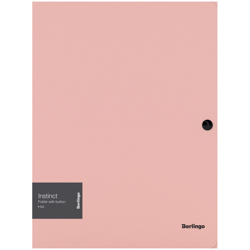 Папка на кнопке Berlingo "Instinct" А4, 600мкм, фламинго оптом