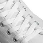 Шнурки для обуви плоские, 8 мм, 70 см, цвет белый оптом