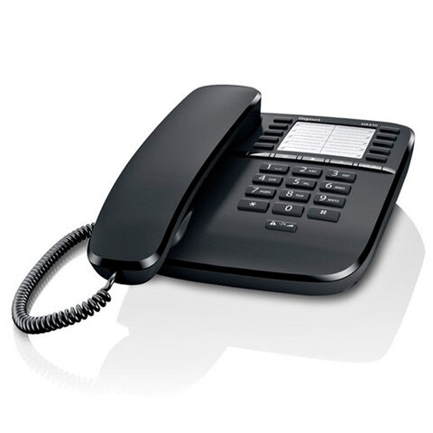 Телефон Gigaset DA510, память 20 номеров, спикерфон, тональный/импульсный режим, повтор, черный, S30054S6530S301 оптом