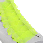 Шнурки для обуви, пара, капроновые, плоские, 20 мм, 110 см, цвет салатовый неоновый оптом