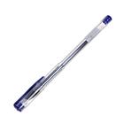 Ручка гелевая 0,5 мм, синяя, корпус прозрачный оптом