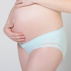 Трусы с кружевом для беременных (низкие), размер 42-44, цвет голубой оптом