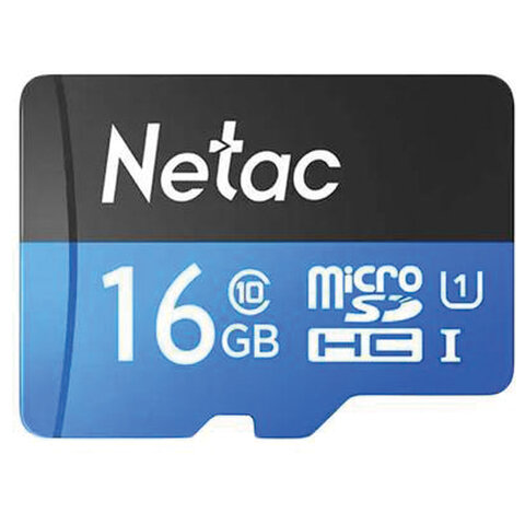 Карта памяти microSDHC 16 ГБ NETAC P500 Standard, UHS-I U1,80 Мб/с (class 10), адаптер, NT02P500STN-016G-R оптом