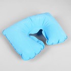 Подушка для шеи дорожная, надувная, 38 ? 24 см, цвет голубой оптом
