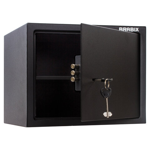 Сейф мебельный BRABIX "SF-280KL", 280х350х300 мм, ключевой замок, черный, 291148, S103BR212314 оптом