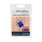 Флешка OltraMax 50, 32 Гб, USB2.0, чт до 15 Мб/с, зап до 8 Мб/с, синяя оптом