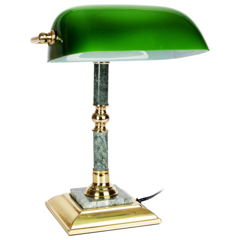 Светильник настольный из мрамора GALANT, основание - зеленый мрамор с золотистой отделкой, 231197 оптом