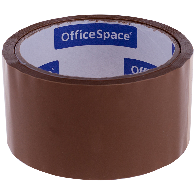 Клейкая лента упаковочная OfficeSpace, 48мм*40м, 38мкм, темная, ШК оптом