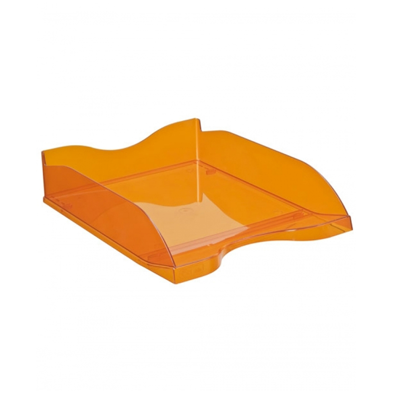 Лоток для бумаг горизонтальный СТАММ "Люкс", тонированный оранжевый манго оптом