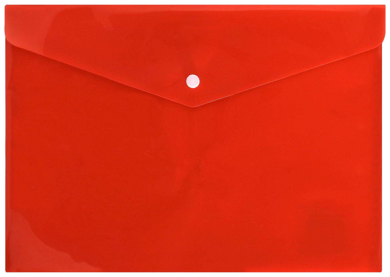Пластиковый конверт INFORMAT А4, на кнопке, непрозрачный 150 мкм, красный оптом