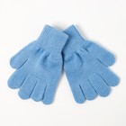 Перчатки одинарные для девочки, размер 16, цвет голубой 6с177 оптом