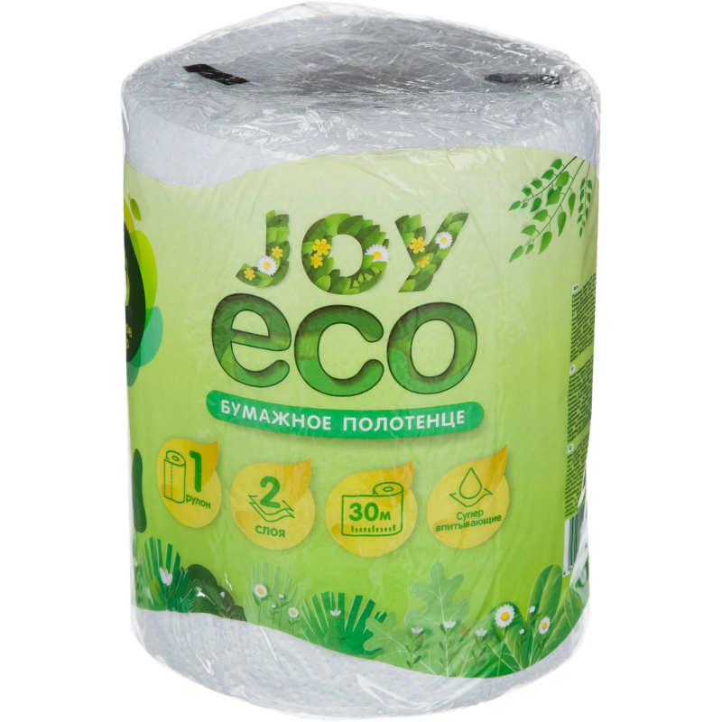 Полотенца бумажные JoyEco 2сл вторич 30м 1рул/уп оптом