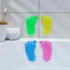 Мини-коврик для ванны «Нога», 7,5?12 см, цвет МИКС оптом
