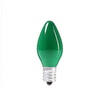 Лампочка накаливания E12, 10W, для ночников и гирлянд, матовая зеленая, 220 В оптом