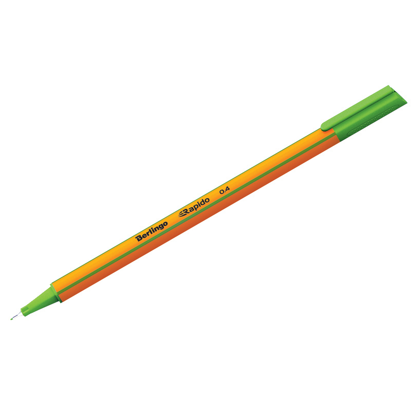 Ручка капиллярная Berlingo "Rapido" светло-зеленая, 0,4мм, трехгранная оптом