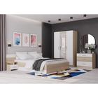 Спальня «Леси», кровать 160х200 см, 2 тумбы, комод, шкаф с зеркалом сонома/белый оптом