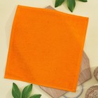 Салфетка махровая, 30х30 см, цвет апельсиновый оптом