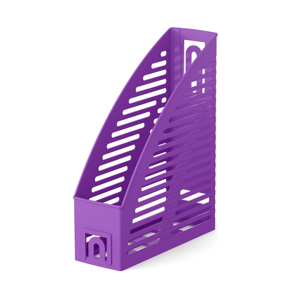 Лоток вертикальный ErichKrause Base Vivid 85 мм фиолетовый пластик оптом