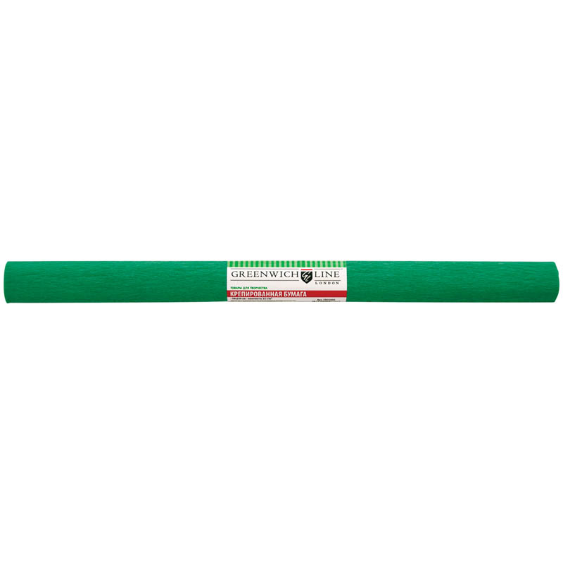 Бумага крепированная Greenwich Line, 50*250см, 32г/м2, темно-зеленая, в рулоне оптом