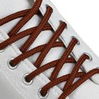 Шнурки для обуви, круглые, d = 4,5 мм, 120 см, цвет коричневый оптом