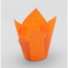 Форма бумажная "Тюльпан" 5 х 8 см, оранжевый оптом