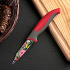 Нож кухонный с антиналипающим покрытием "Русский узор", лезвие 8 см оптом