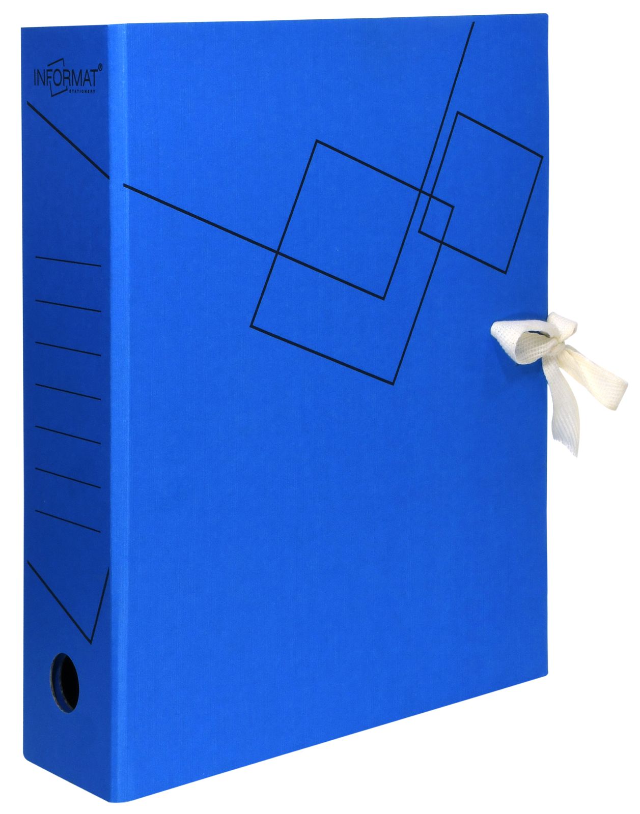 Короб архивный INFORMAT 75 мм А4, синий, микрогофрокартон, собран оптом