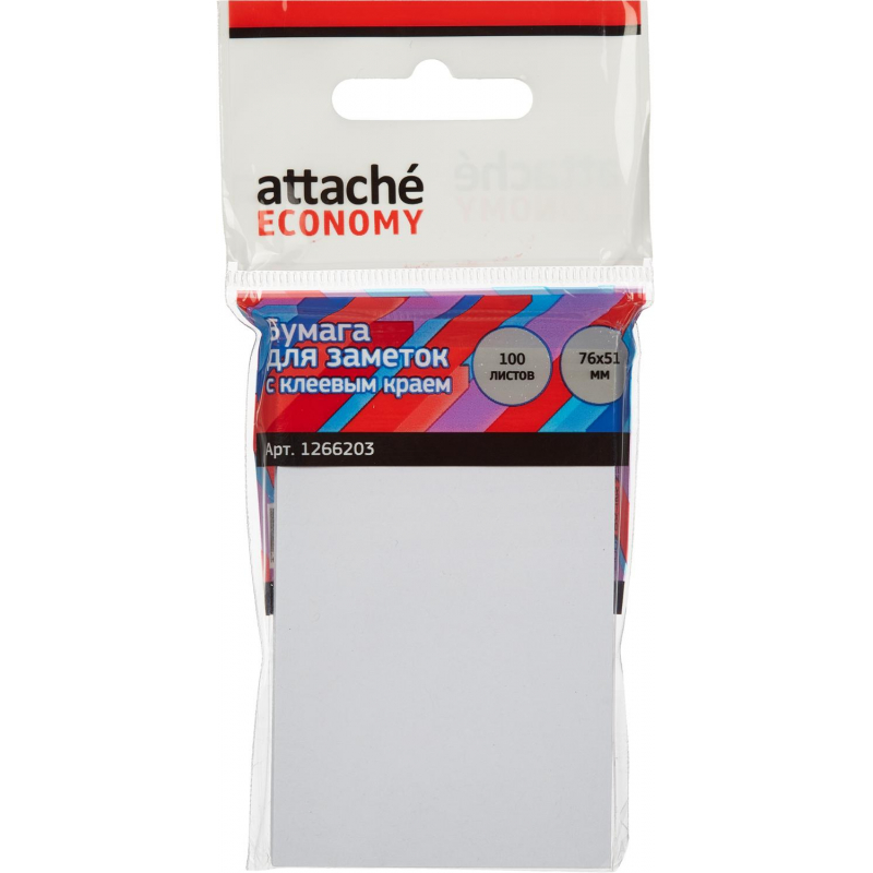 Стикеры Attache Economy с клеев.краем 76x51 мм, 100 листов, белая оптом