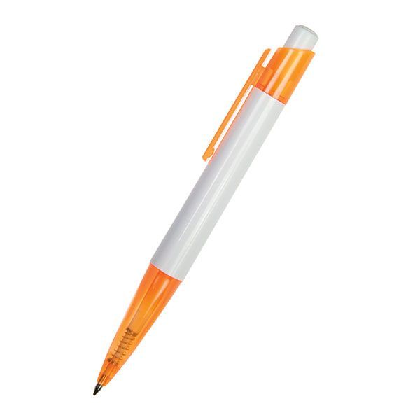 Ручка шариковая [Луизаk, бело-оранжевая оптом