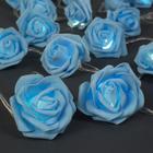 Гирлянда «Нить» 5 м с насадками «Розы синие», IP20, прозрачная нить, 20 LED, свечение тёплое белое, 220 В оптом
