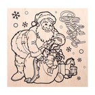 Доска для выжигания "С Новым Годом" Дед Мороз с подарками оптом
