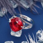 Кольцо "Ассорти" ромб, цвет красный в серебре, размер 17,18,19 МИКС оптом