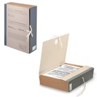 Короб архивный А4, 80 мм STAFF, переплетный картон, корешок-бумвинил, 2 х/б завязки, до 700 листов оптом