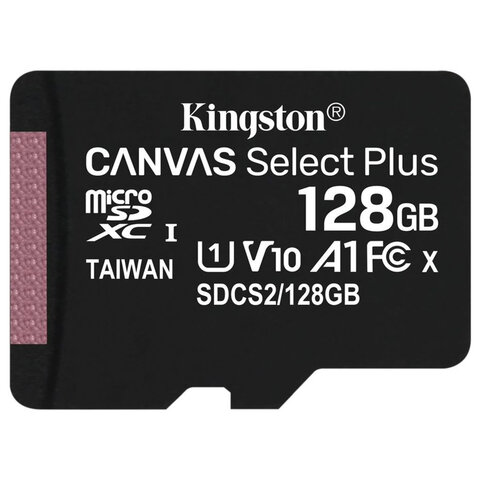  microSDXC 128GB KINGSTON Canvas Select Plus UHS-I U1, 100 / (class 10), SDCS2/128GBSP 