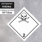 Наклейка "Токсичные газы", Газы (2 класс опасности), 100х100 мм оптом