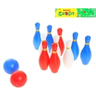 Набор игровой «Боулинг», в наборе: 10 кеглей (высота 10,5 см), 2 мяча оптом