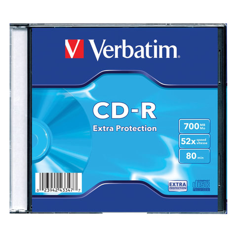  CD-R VERBATIM, 700 Mb, 52, Slim Case (1 ) 
