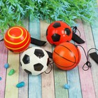 Мяч «Спорт», мягкий, на резинке, цвета МИКС оптом