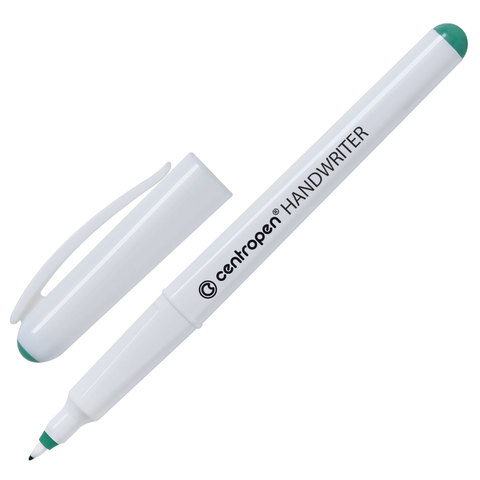 Ручка капиллярная (линер) ЗЕЛЕНАЯ CENTROPEN "Handwriter", трехгранная, линия письма 0,5 мм, 4651, 2 4651 0110 оптом