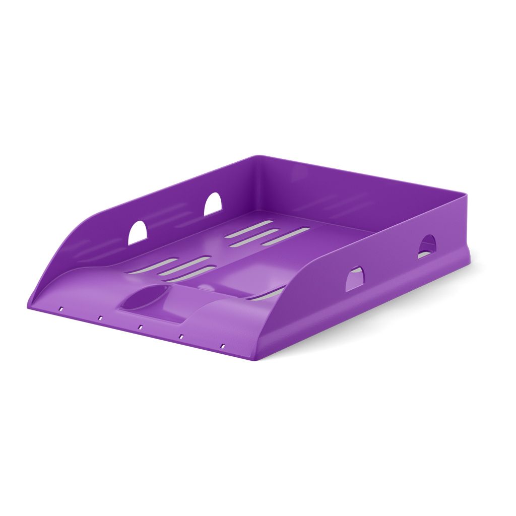 Лоток горизонтальный ErichKrause Base Vivid фиолетовый пластик оптом
