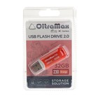 Флешка OltraMax 230, 32 Гб, USB2.0, чт до 15 Мб/с, зап до 8 Мб/с, оранж оптом
