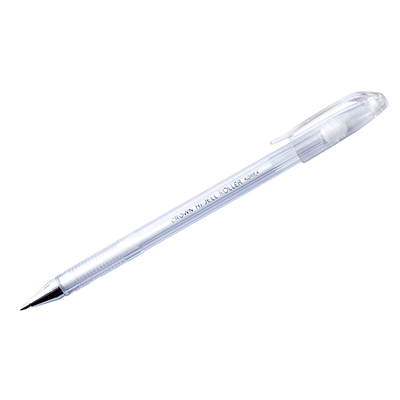 Ручка гелевая Crown "Hi-Jell Pastel" пастель белая, 0,8мм оптом
