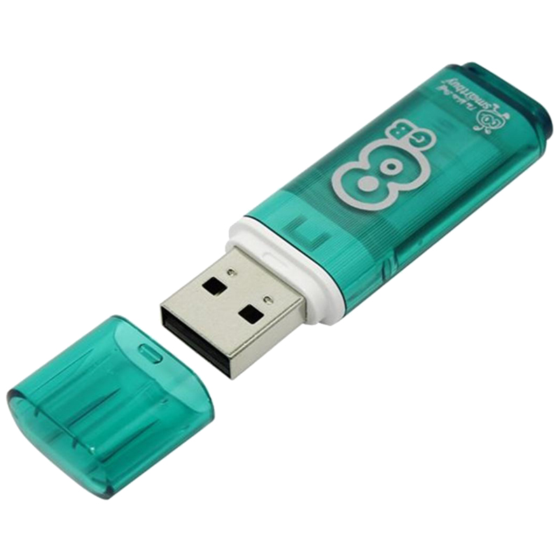 Память Smart Buy "Glossy"  8GB, USB 2.0 Flash Drive, зеленый оптом