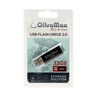 Флешка OltraMax 30, 32 Гб, USB2.0, чт до 15 Мб/с, зап до 8 Мб/с, чёрная оптом