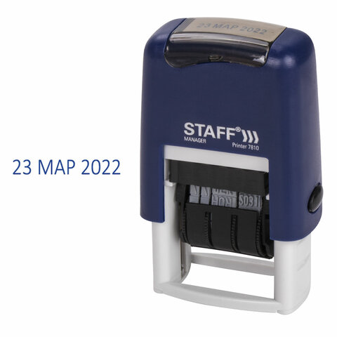 Датер-мини STAFF, месяц буквами, оттиск 22х4 мм, "Printer 7810", 237432 оптом