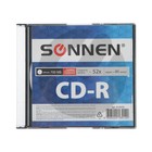 Диск CD-R SONNEN, 52x, 700 Мб, Slim Case, 1 шт оптом
