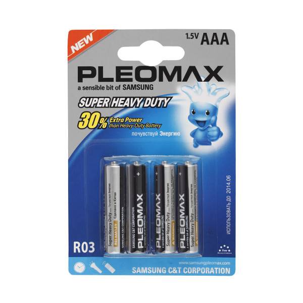 Батарейка PLEOMAX AAA солевая 1,5 V оптом
