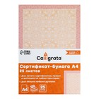 Сертификат-бумага А4, 25 листов Calligrata "Оранжевый интенсив", 120 г/м2 оптом