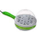 Сковорода электрическая LuazON EFP-01, 350 Вт, диаметр 15 см, тефлон, зеленая оптом