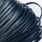 Шнур декоративный, кожзам, 4 мм, цвет чёрный оптом
